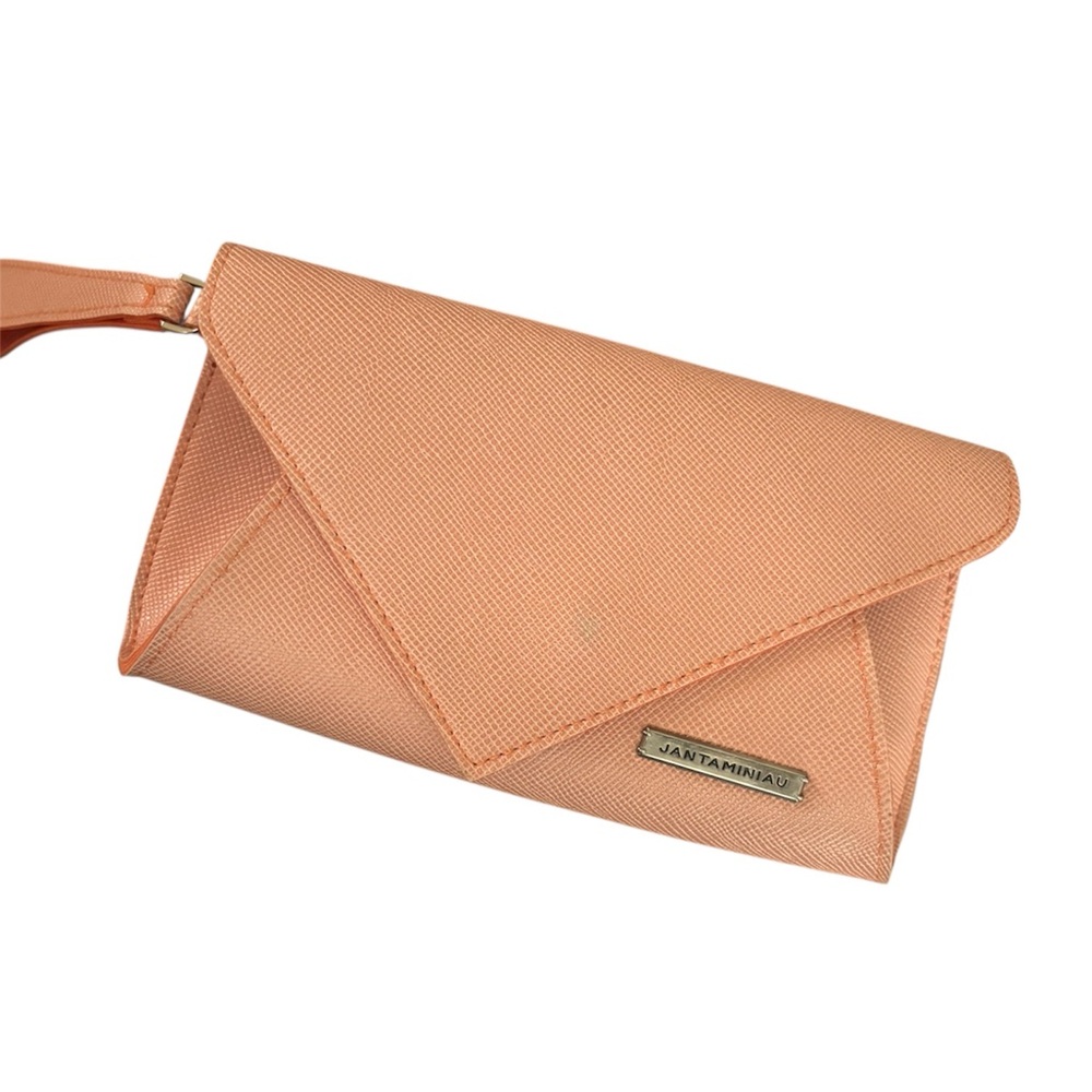 Orange Women's Wristlet Clutch Origami fold